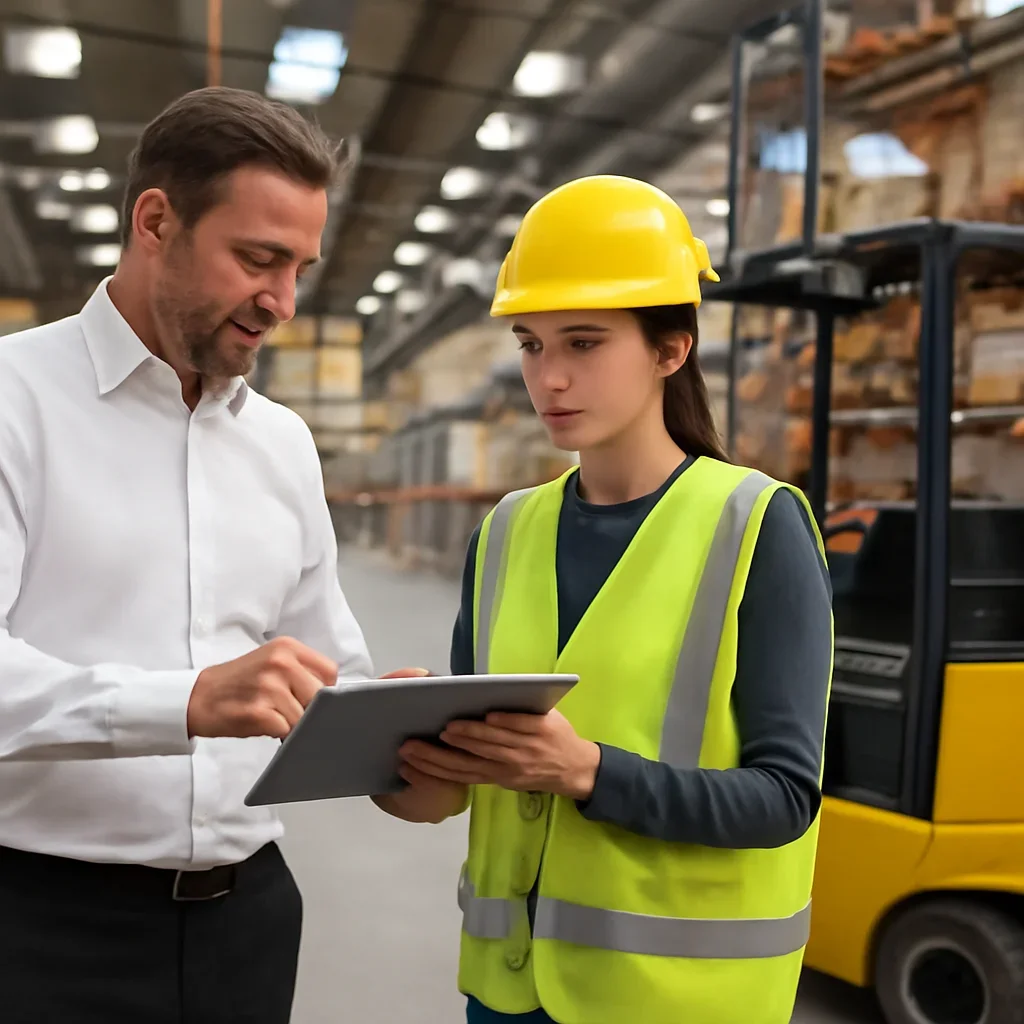 Next-step planning scene related to forklifttrainingblog vs forkliftcertification for employers and operators.
