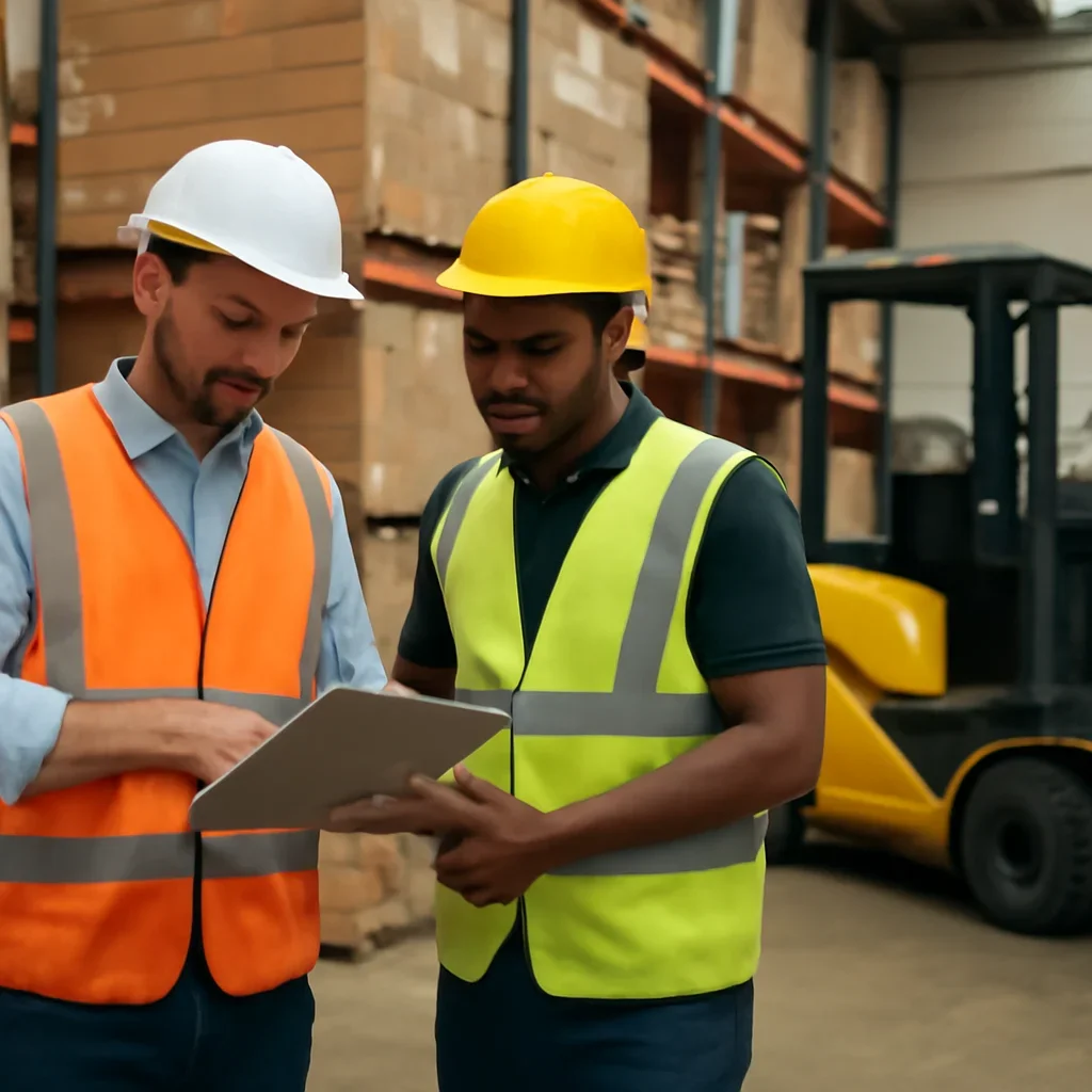 Next-step planning scene related to employer forklift training for employers and operators.