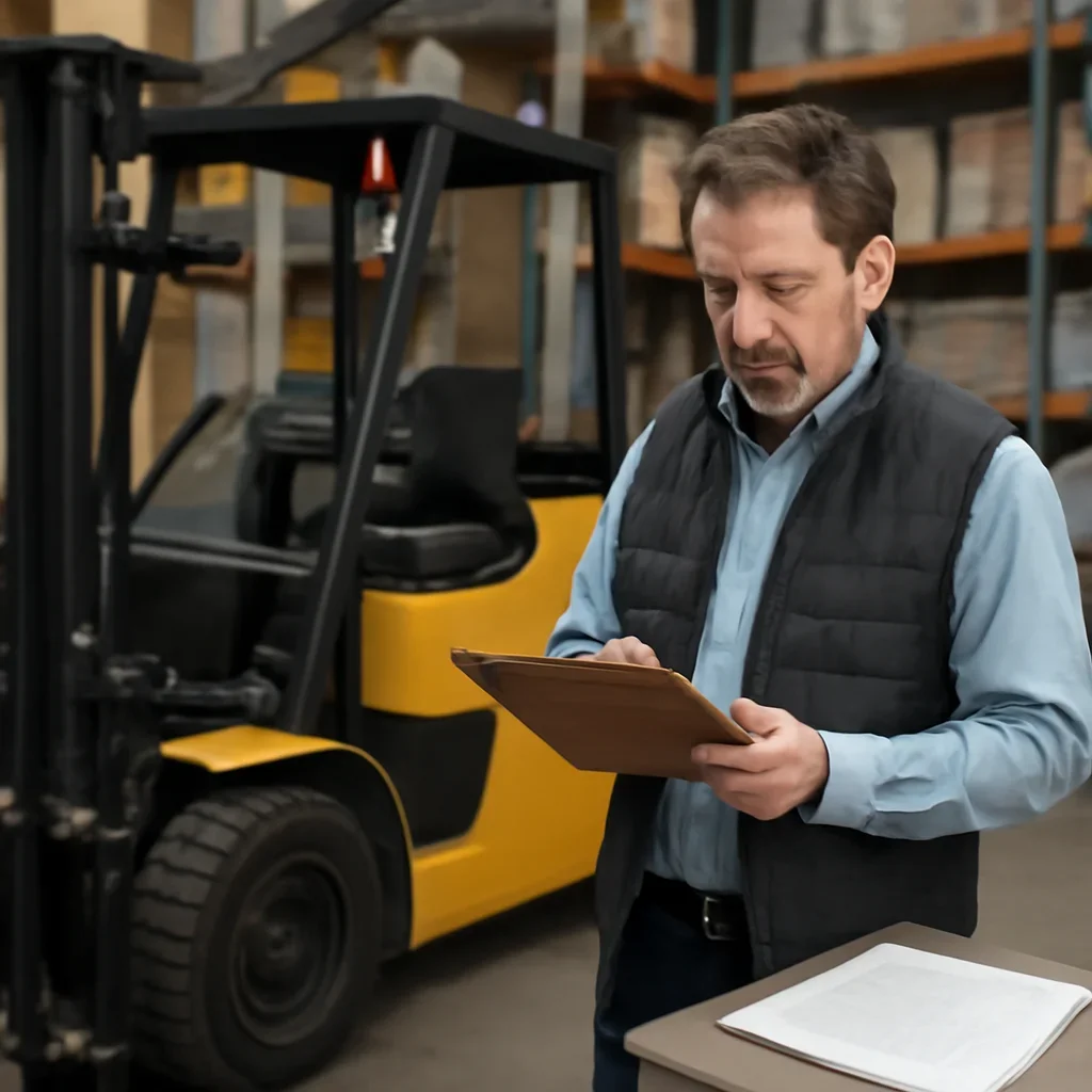 Supporting visual for lms reporting with equipment, records, or supervisor review.