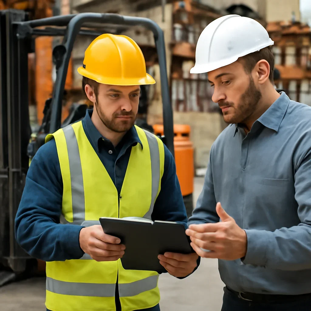 Next-step planning scene related to forklift certification for employers and operators.