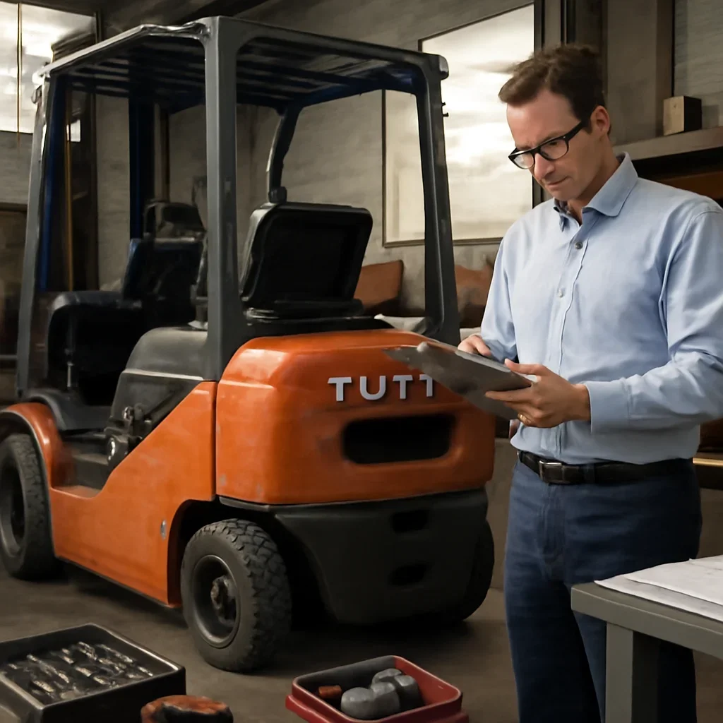 Supporting visual for toyota forklift restoration with equipment, records, or supervisor review.