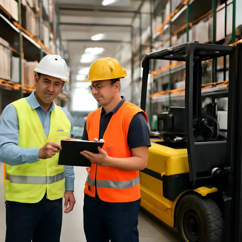 Next-step planning scene related to forklift training videos for employers and operators.