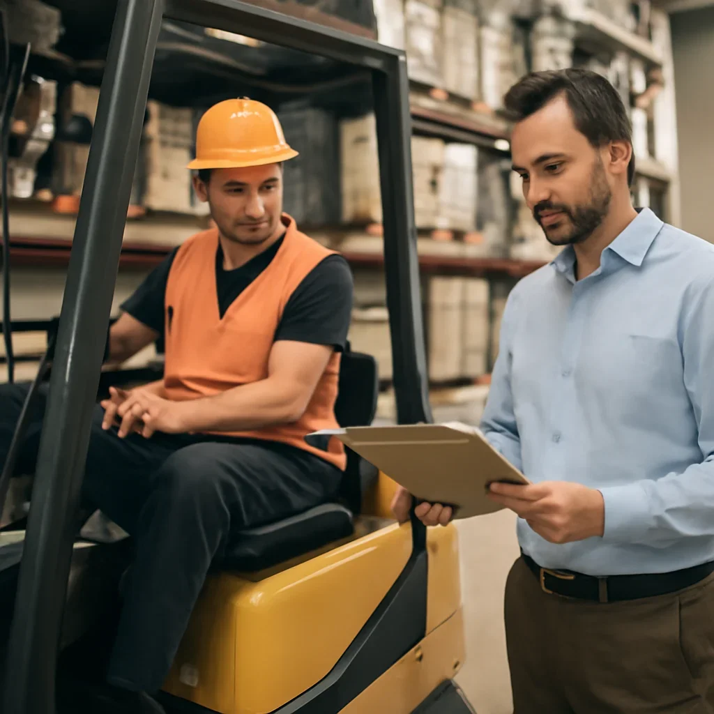 Supporting visual for for employers with equipment, records, or supervisor review.
