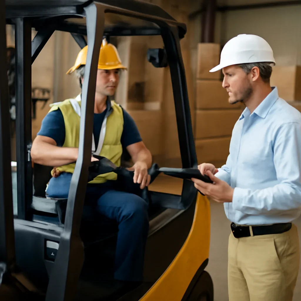 Supporting visual for texas forklift training with equipment, records, or supervisor review.